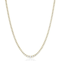 Marrow Fine Jewelry Serena White Diamond Tennis Necklace [Yellow Gold]