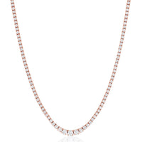 Marrow Fine Jewelry Serena White Diamond Tennis Necklace [Rose Gold]