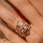 White Diamond Triangle Nesting Ring - Marrow Fine