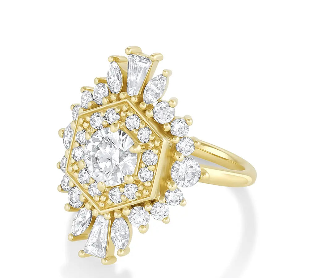 Marrow Fine Jewelry .70 White Diamond Stella Engagement Ring [Yellow Gold]