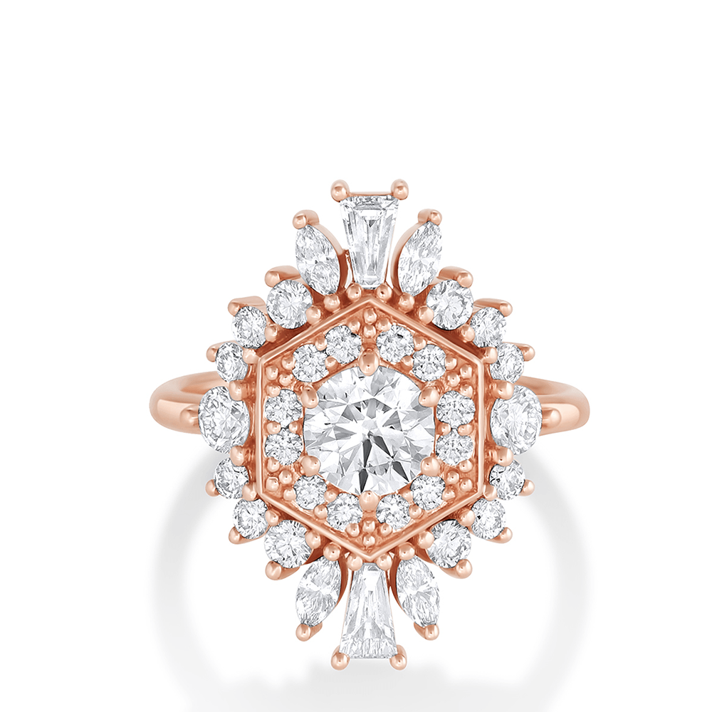 Marrow Fine Jewelry .70 White Diamond Stella Engagement Ring [Rose Gold]