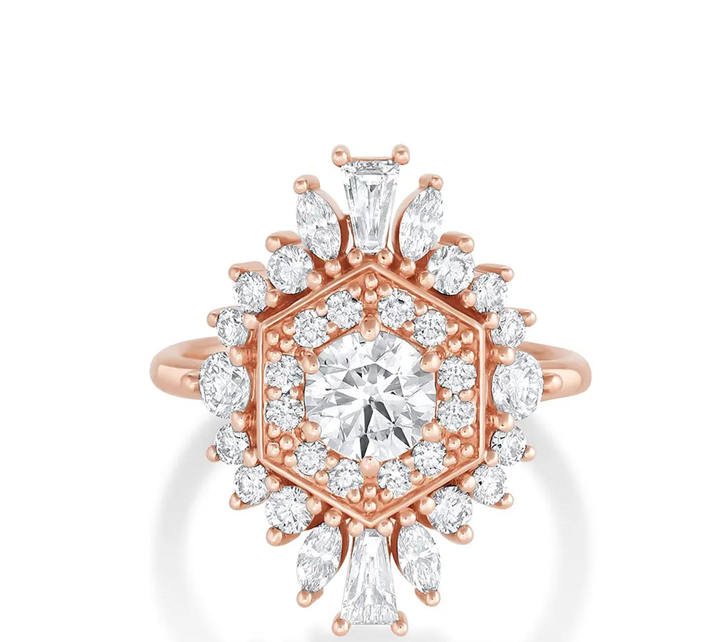 Marrow Fine Jewelry .70 White Diamond Stella Engagement Ring [Rose Gold]