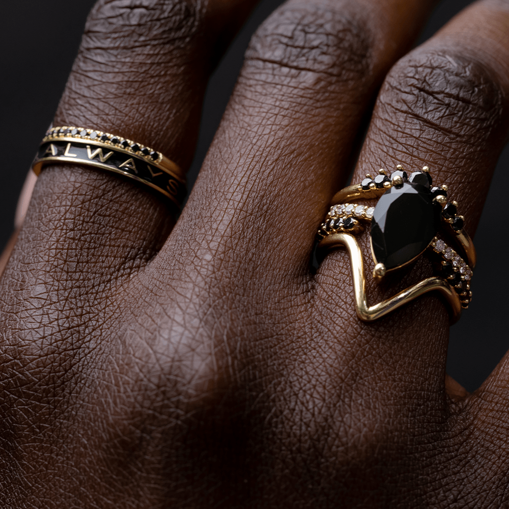 Imperious Elephant Shape Men's Ring Creative Animal Jewelry Black Gold  Jewelry Set Shiny Zircon Jewelry Ring Couple Rings - AliExpress