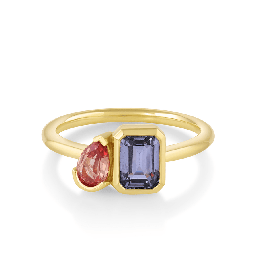 Marrow Fine Jewelry Purple And Umba Sapphires Pear Ring [Yellow Gold]