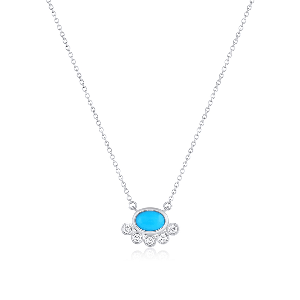 Marrow Fine Jewelry Apollonia Turquoise Bezel Necklace