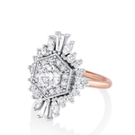 Marrow Fine Jewelry Two-Tone White Diamond Stella Ring [Rose Gold]