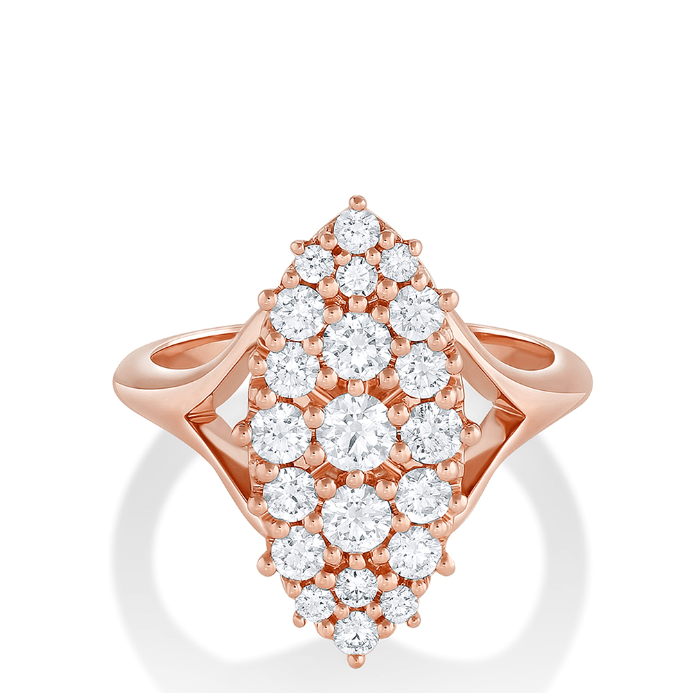 Marrow Fine Jewelry White Diamond Vivienne Navette Engagement Ring
