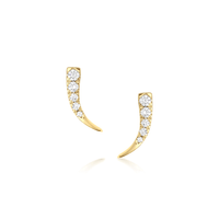 Marrow Fine Jewelry White Diamond Ear Crawlers [Yellow Gold]