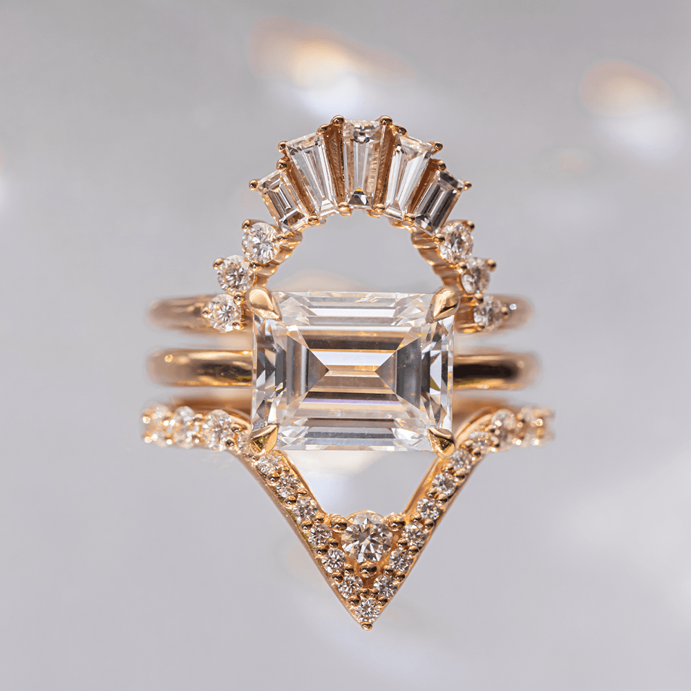 White Diamond Divine Triangle Ring - Marrow Fine