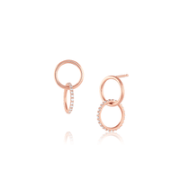 Marrow Fine Jewelry White Diamond Sway Hoops [Rose Gold]