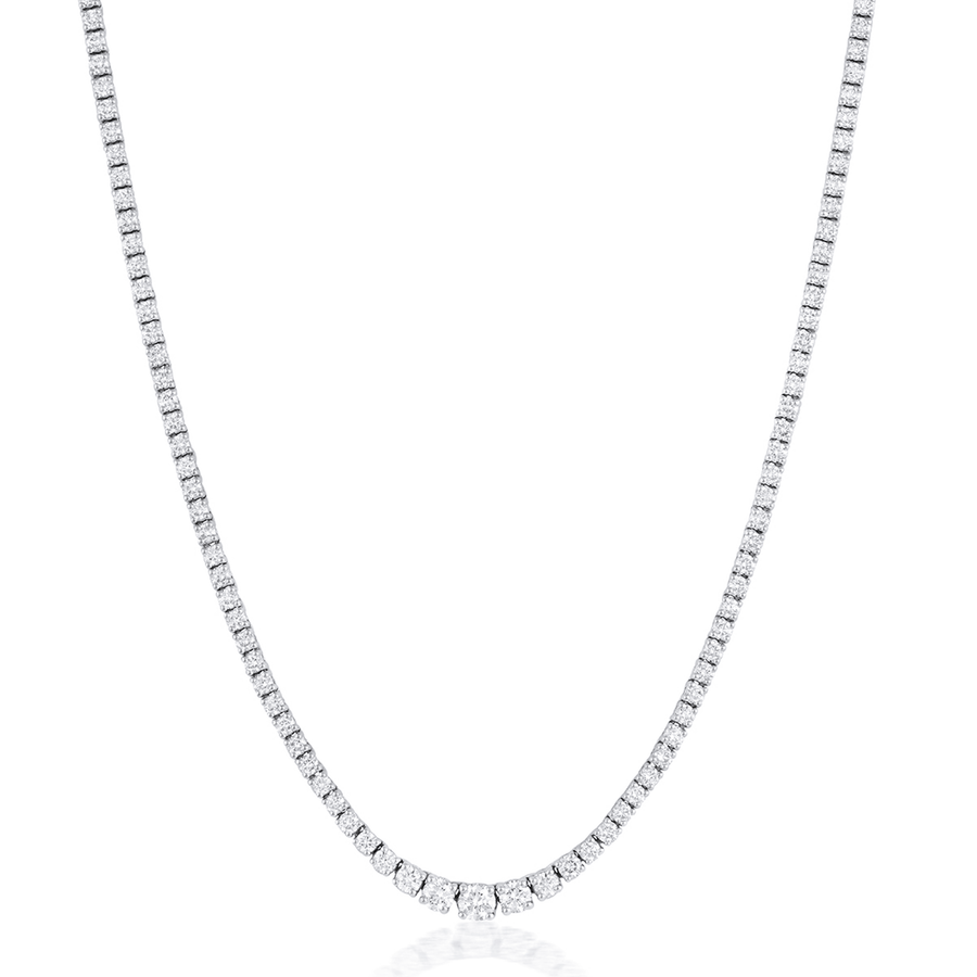 Marrow Fine Jewelry Serena White Diamond Tennis Necklace [Yellow Gold]