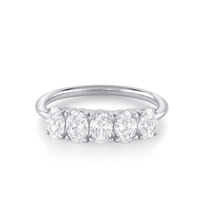 Marrow Fine Jewelry White Diamond Olivia Oval Stacking Band [White Gold]