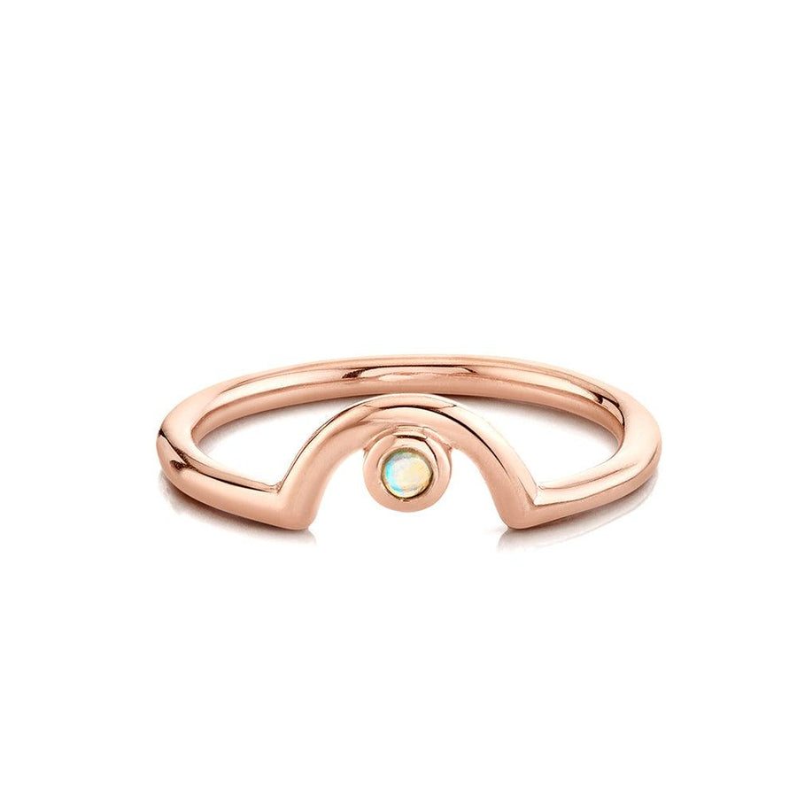 Marrow Fine Jewelry Opal October Birthstone Arch Band [Rose Gold]