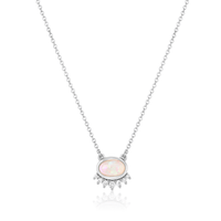 Marrow Fine Jewelry White Diamond and Opal Sunrise Chocker [White Gold]