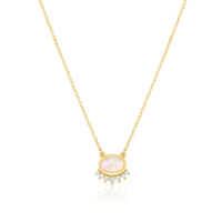 Marrow Fine Jewelry White Diamond and Opal Sunrise Chocker [Yellow Gold]