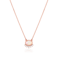 Marrow Fine Jewelry White Diamond and Opal Sunrise Chocker [Rose Gold]