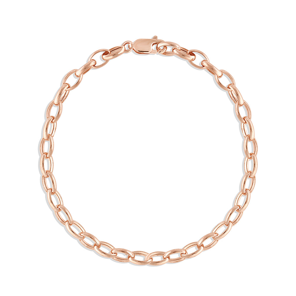 Marrow Fine Jewelry Peony Oval Chain Bracelet