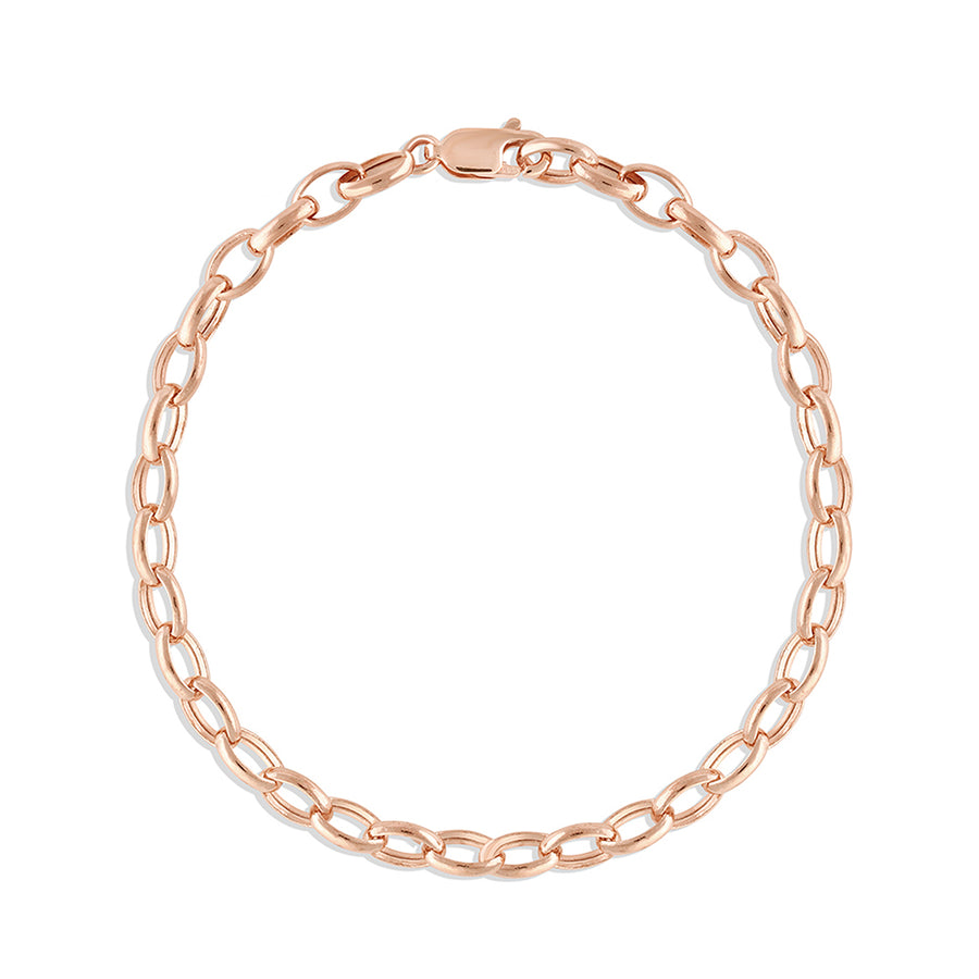 Marrow Fine Jewelry Peony Oval Chain Bracelet [Rose Gold]