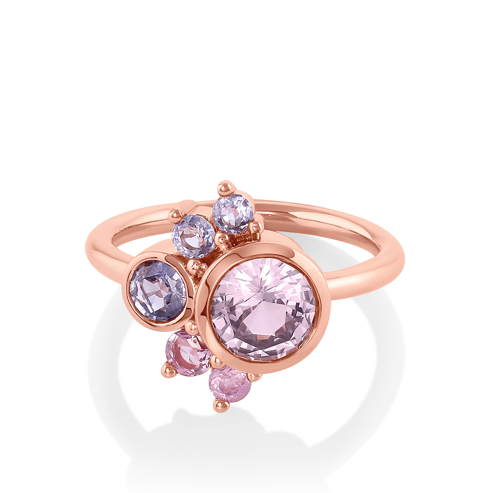 Marrow Fine Jewelry Pink Sapphire Spray Ring