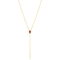 Marrow Fine Jewelry Ruby Stillwater Lariat Layering Necklace [Yellow Gold]