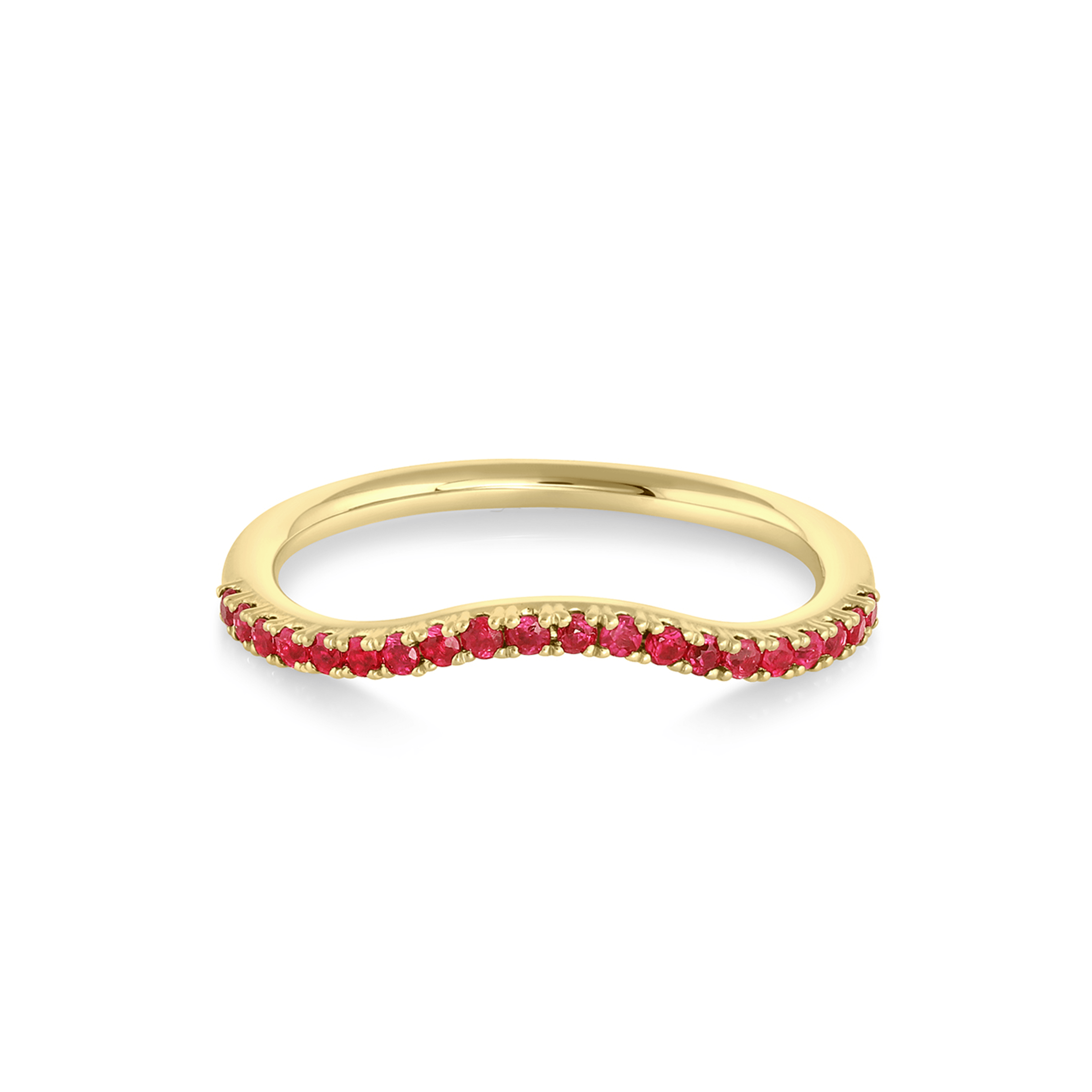 Marrow Fine Jewelry Ruby Simple Wave Stacking Band