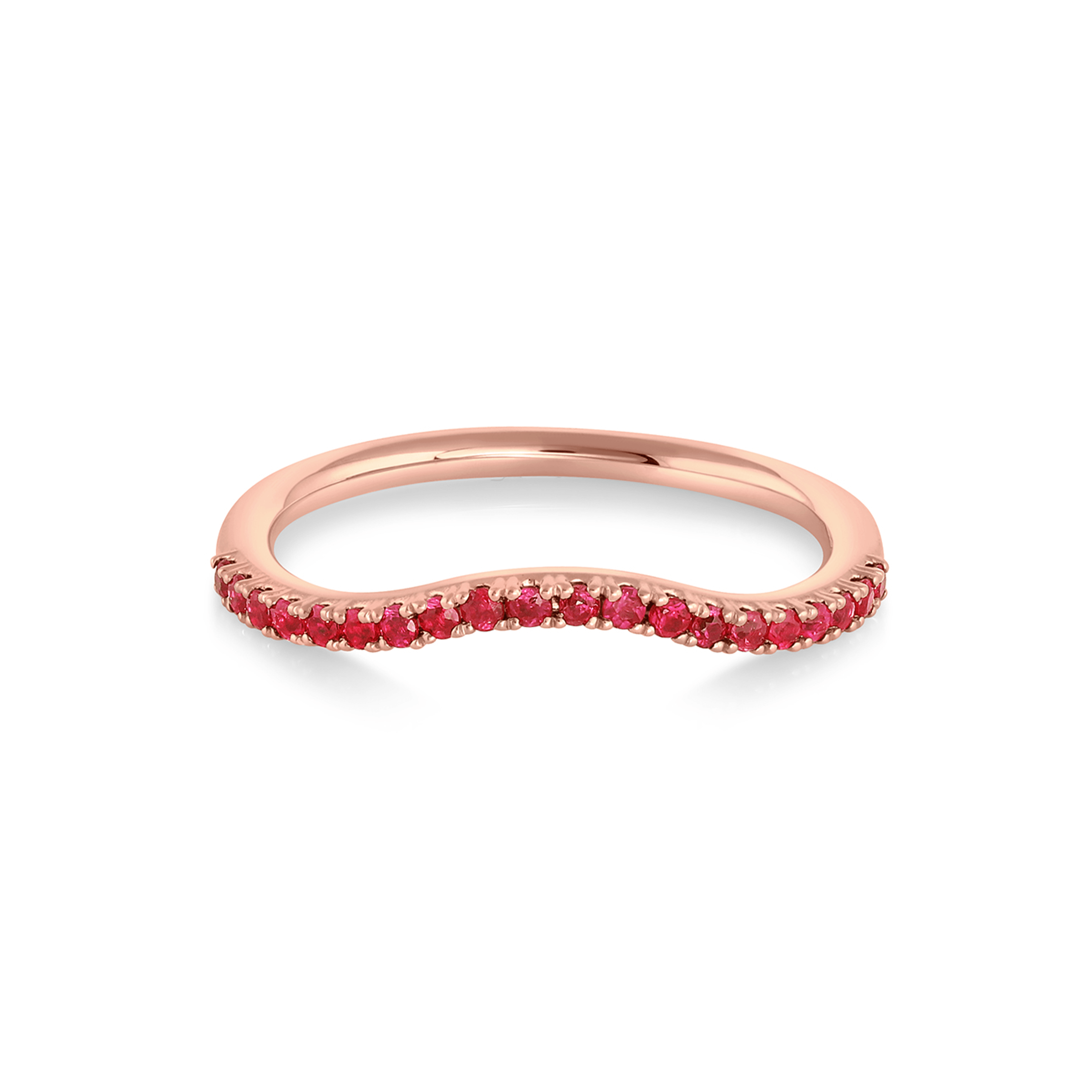 Marrow Fine Jewelry Ruby Simple Wave Stacking Band