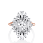 Marrow Fine Jewelry Two-Tone White Diamond Stella Ring [Rose Gold]