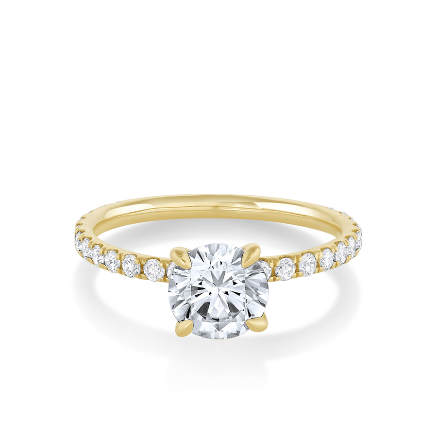 Marrow Fine Jewelry White Diamond Frankie Pave Band Engagement Ring [Yellow Gold]