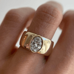 The Harlow Cigar Band Engagement Ring - Marrow Fine