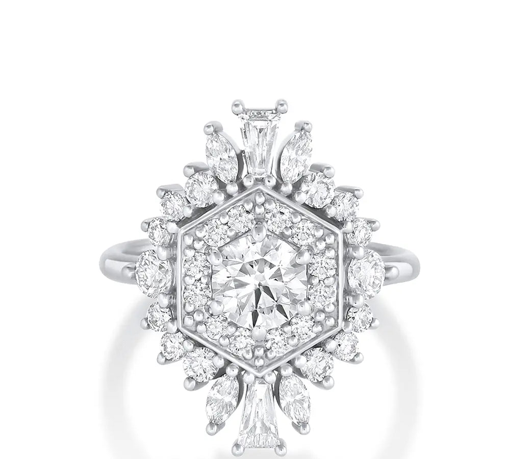 Marrow Fine Jewelry .70 White Diamond Stella Engagement Ring [White Gold]