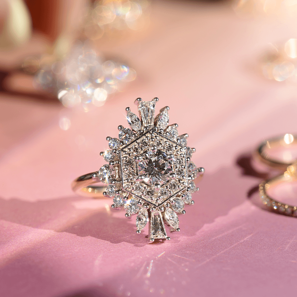 .70ct Two Tone White Diamond Stella Engagement Ring - Marrow Fine