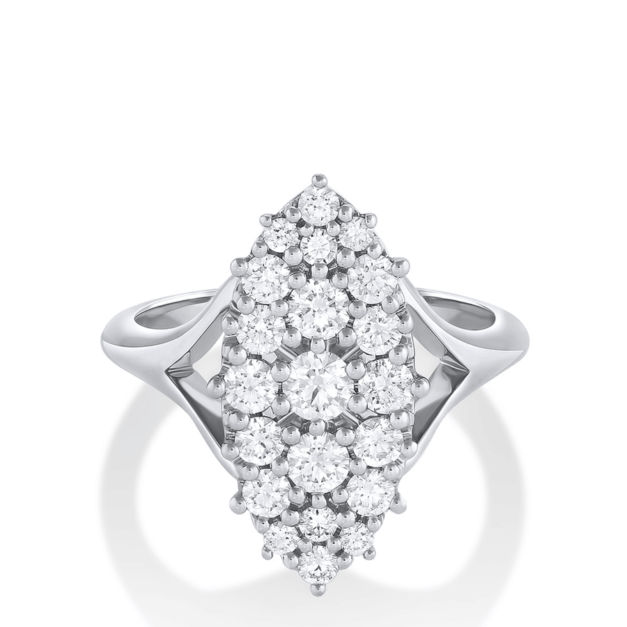 Marrow Fine Jewelry White Diamond Vivienne Navette Engagement Ring [White Gold]