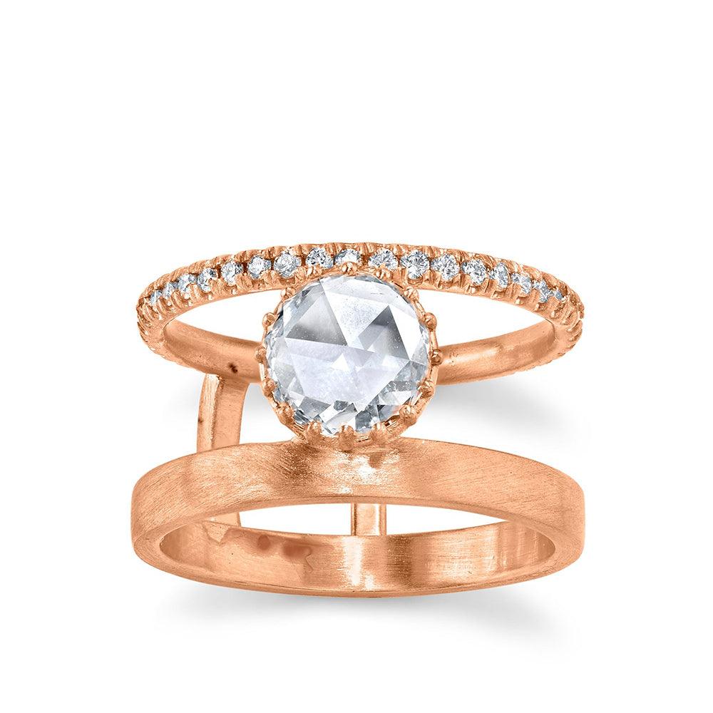 Marrow Fine Jewelry White Diamond Winter's Rose Ring