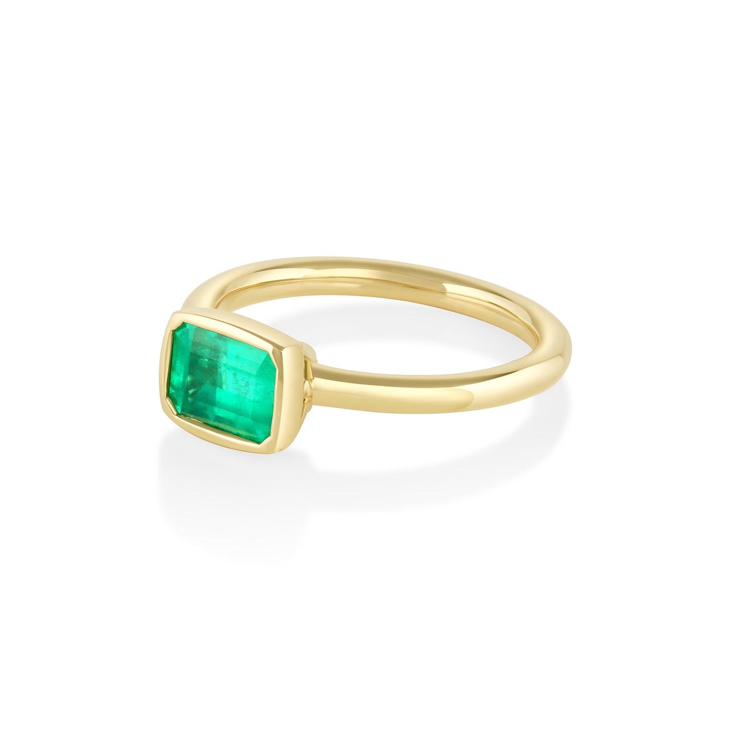 The Mini Roxy Engagement Ring East-West - Marrow Fine side view