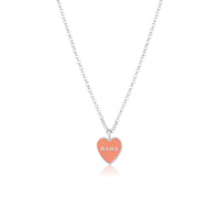 Marrow Fine Jewelry Melon Mama Heart Pendant Enamel Necklace [White Gold]