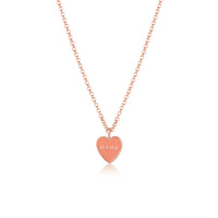 Marrow Fine Jewelry Melon Mama Heart Pendant Enamel Necklace[Rose Gold]