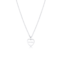 Marrow Fine Jewelry White Mama Heart Pendant Enamel Necklace [White Gold]