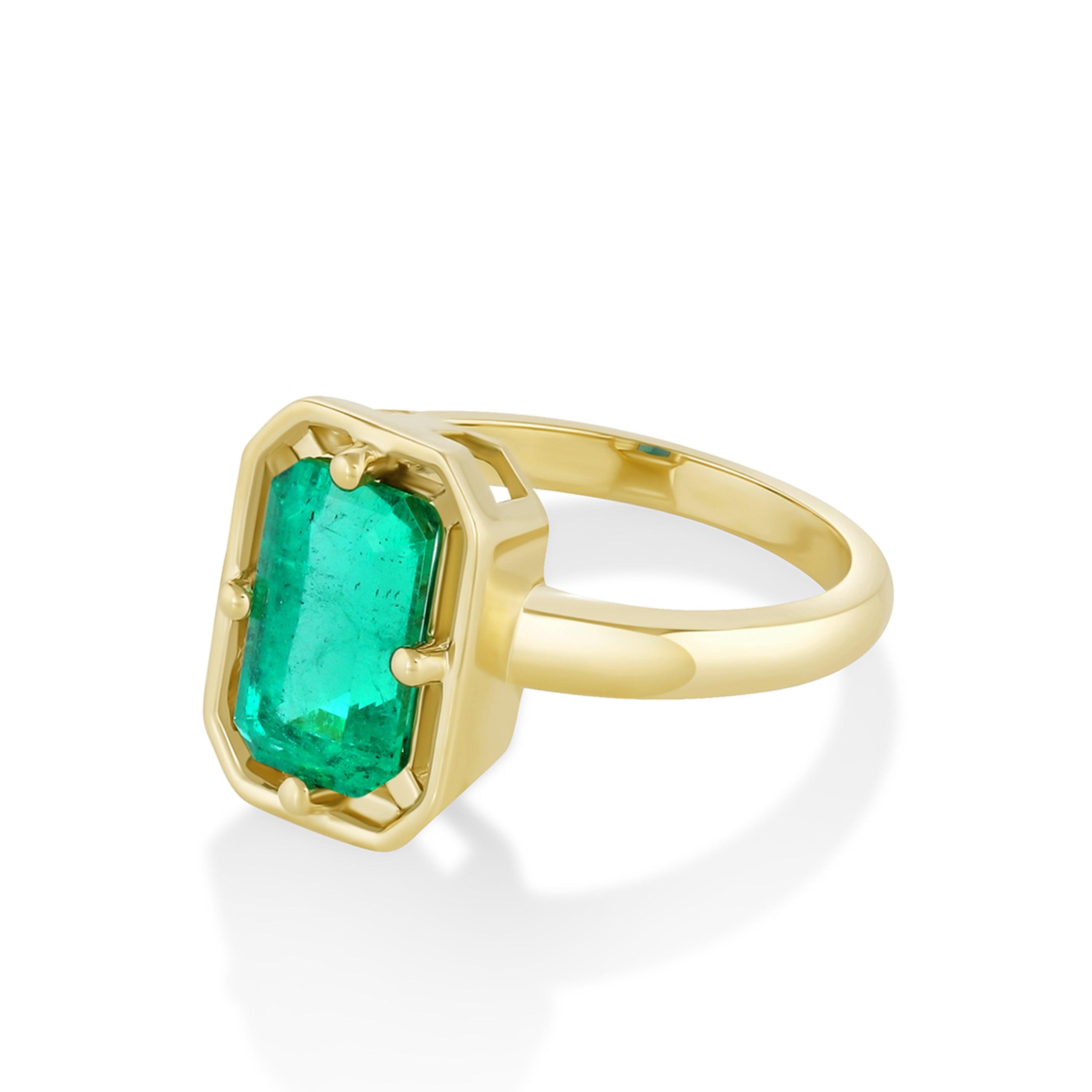Marrow Fine Jewelry Emerald Georgia Solitaire Ring