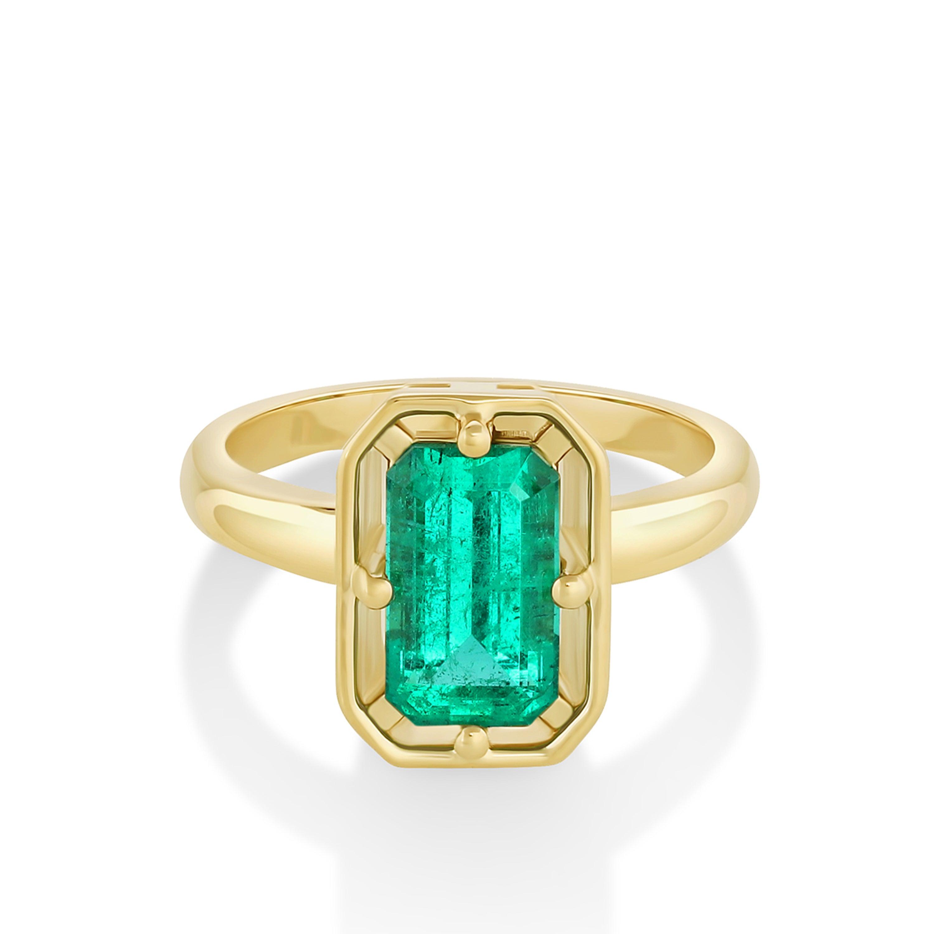 Marrow Fine Jewelry Emerald Georgia Solitaire Ring