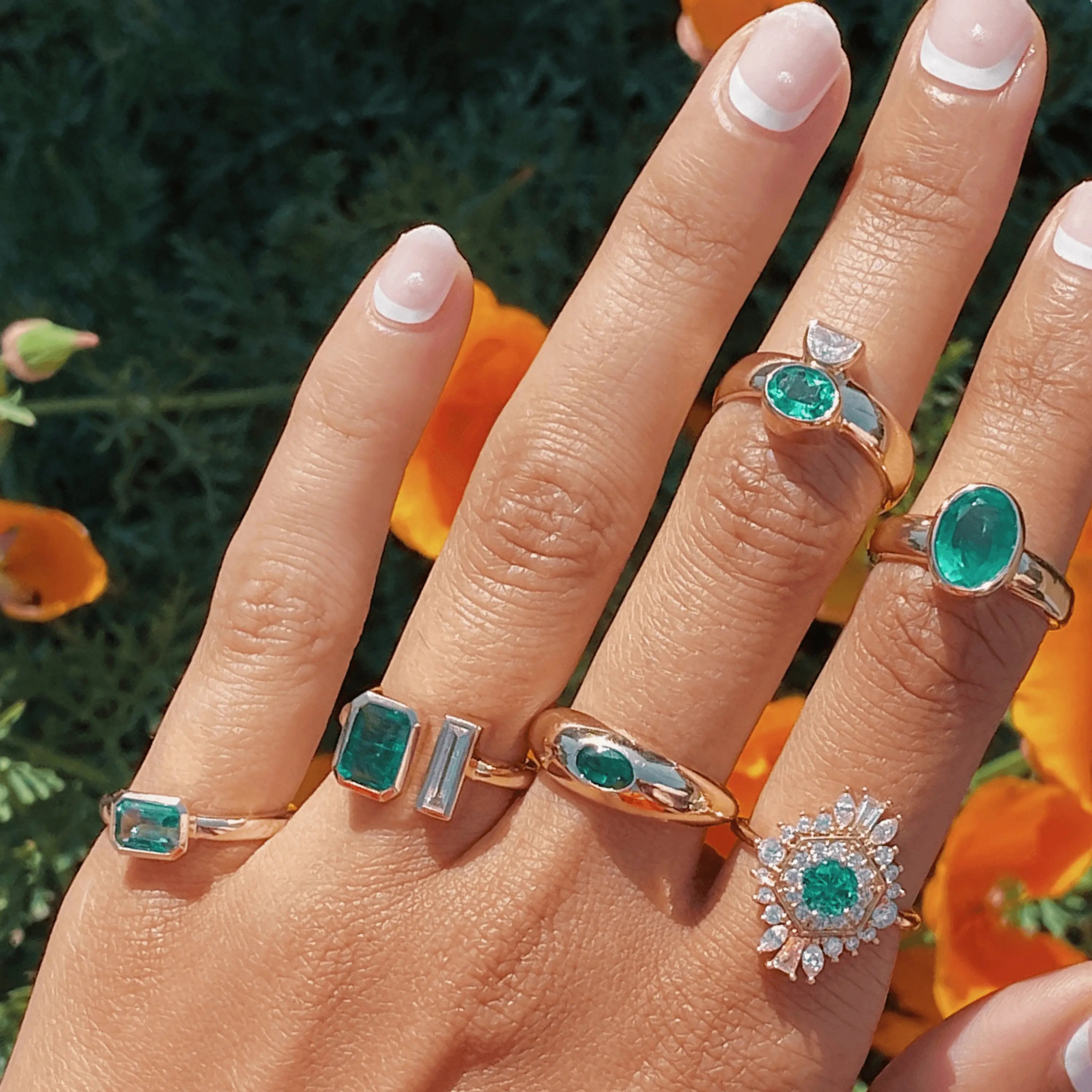 Large emerald 2025 engagement rings