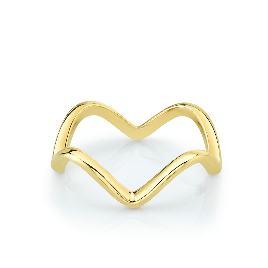 Marrow Fine Jewelry Dainty Squiggle Stacking Ring [Yellow Gold]