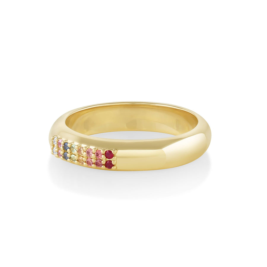 Marrow Fine Jewelry Gradient Gem Rainbow Band [Yellow Gold]
