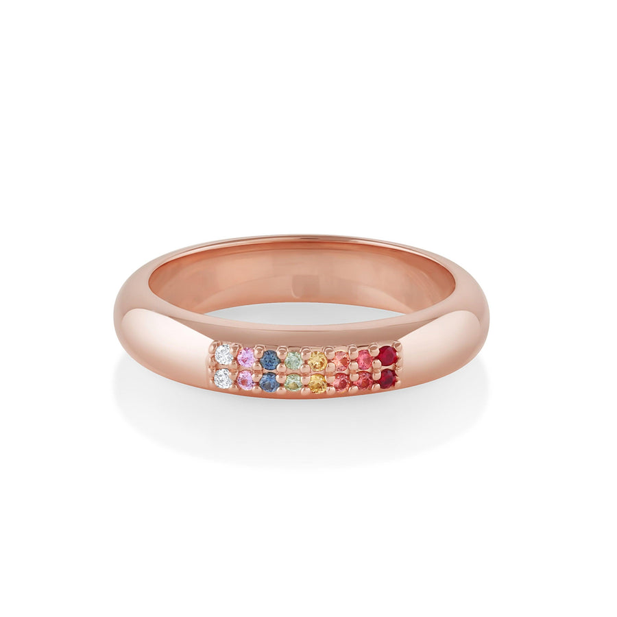 Marrow Fine Jewelry Gradient Gem Rainbow Band [Rose Gold]