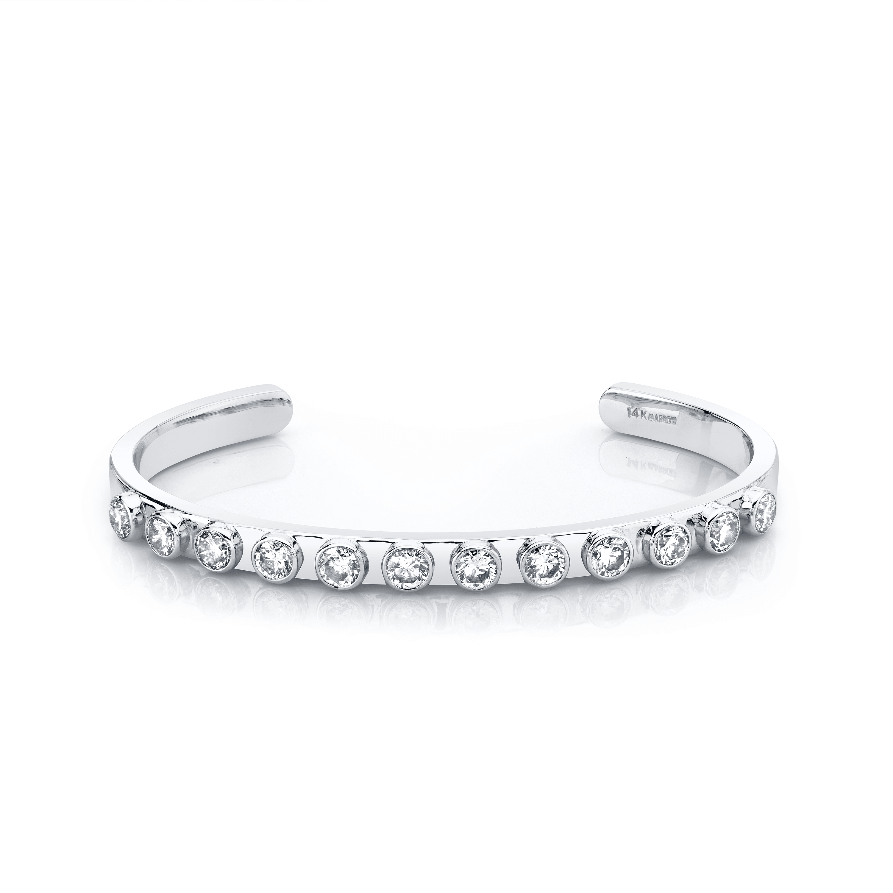 Marrow Fine Jewelry White Diamond Cuff Bracelet