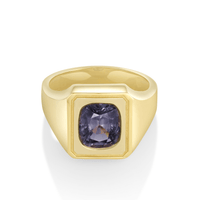Marrow Fine Jewelry Men's Color Change Spinel Signet Ring [Yellow Gold]