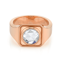 Marrow Fine Jewelry Rose Cut Diamond Signet Band [Rose Gold]