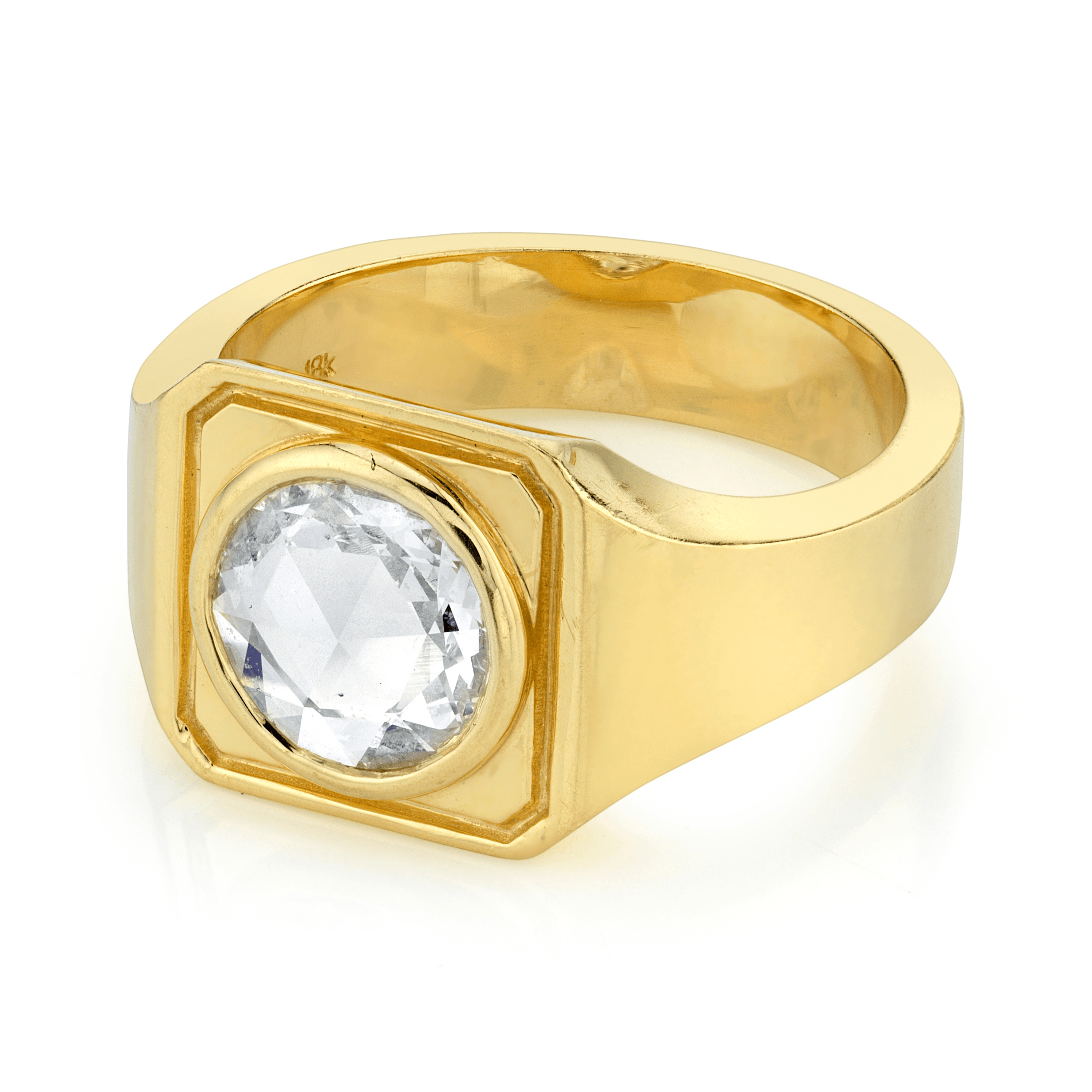Marrow Fine Jewelry Rose Cut Diamond Signet Band