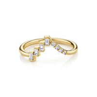 Marrow Fine Jewelry White Diamond Asymmetrical Mixed Shape Band [Yellow Gold]