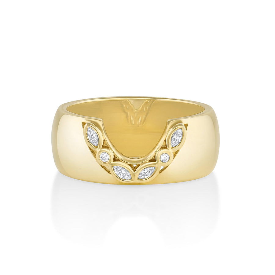 Marrow Fine Jewelry White Diamond Mixed Shape Selene Cigar Band [Yellow Gold]