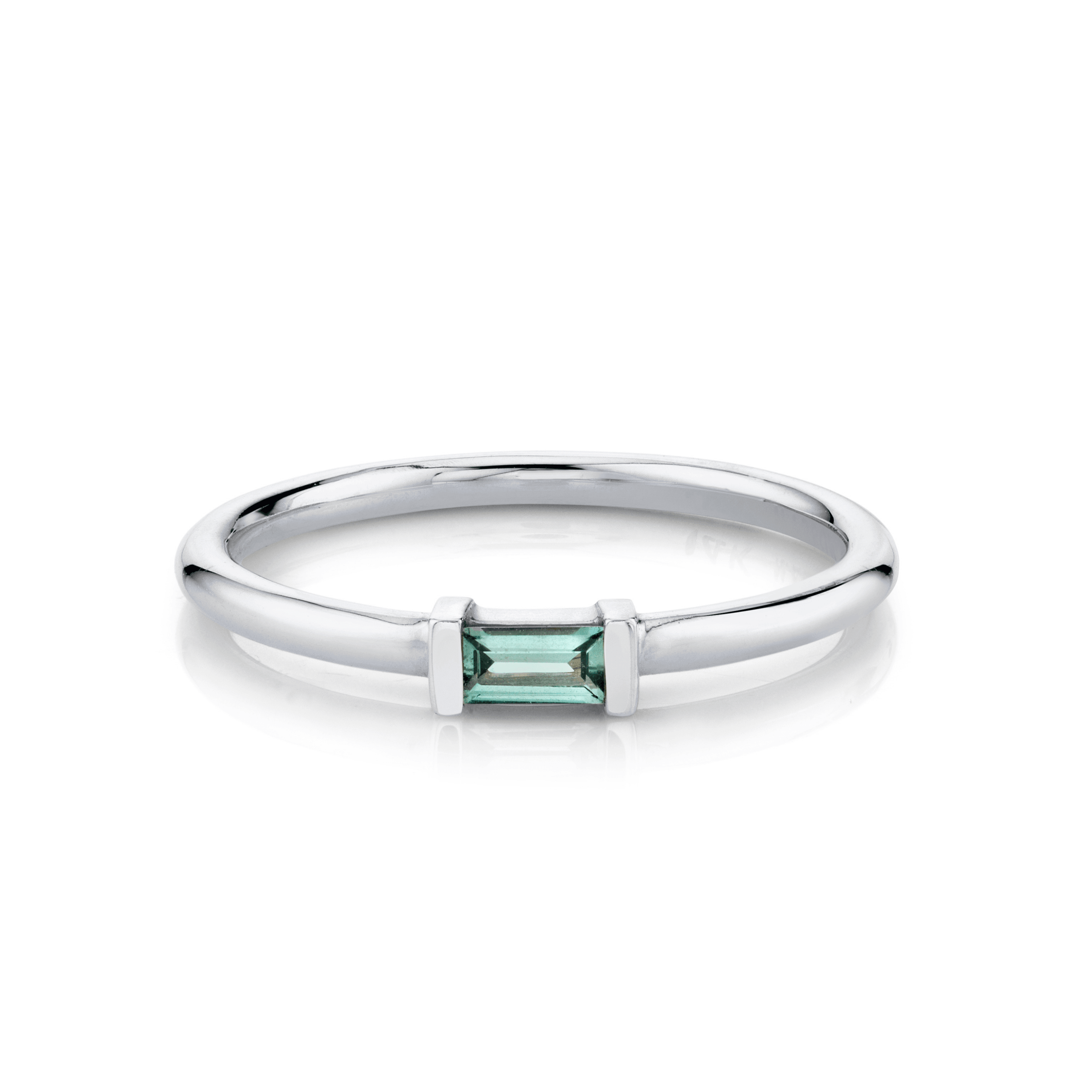 Marrow Fine Jewelry Blue Montana Sapphire September Birthstone Straight Baguette Stacking Band